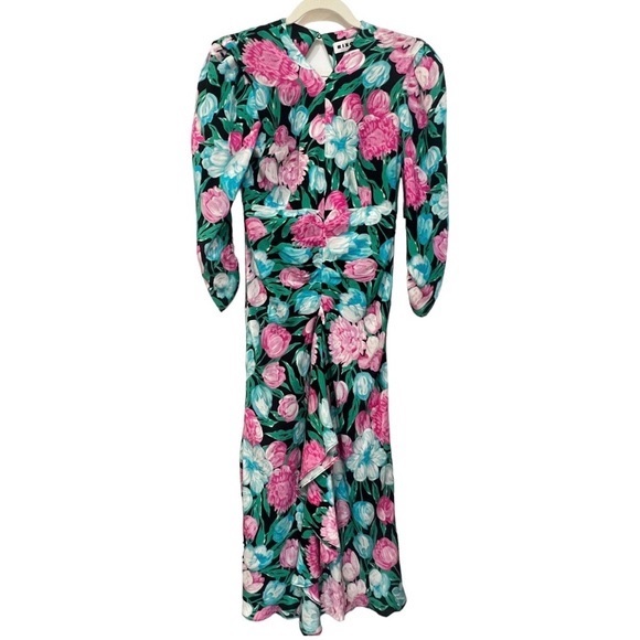 RIXO London Paloma Tulip Floral Silk Maxi Dress Size XS - Picture 7 of 14